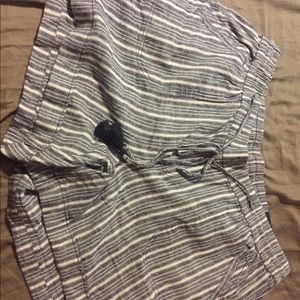 Lane Bryant Blue/White Linen Shorts